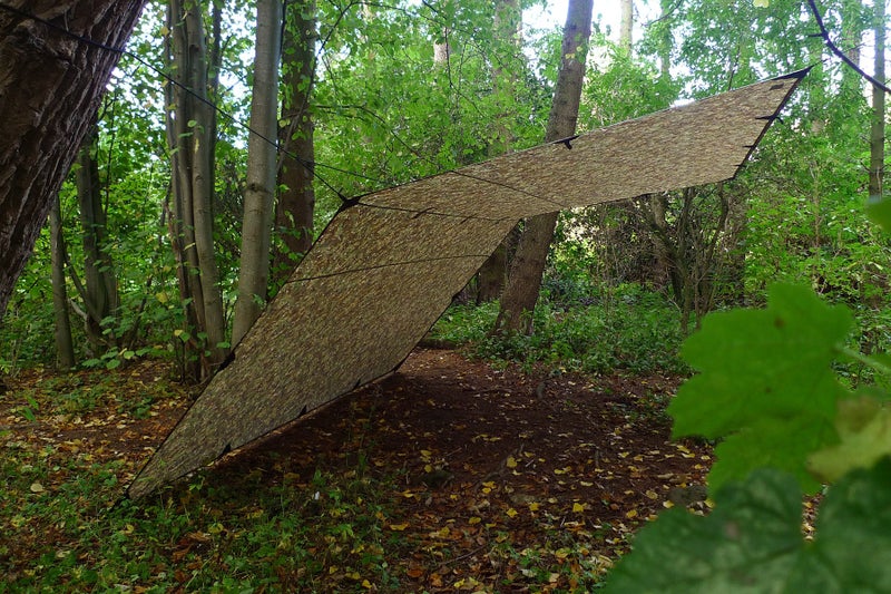 DD Hammocks Tarp 4x4 - MC (13ft x13ft) - 100% Waterproof - Lightweight & Multifunctional Rainfly Square Camo Tarp Tent Group Shelter for Camping Bushcraft & Scouts - Image 4
